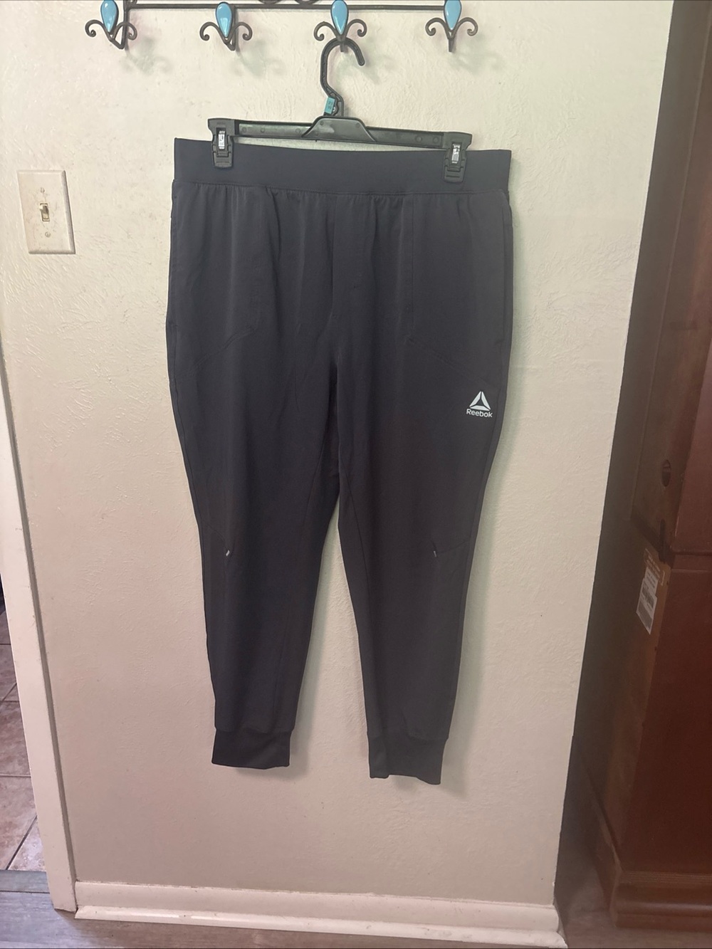 Reebok Gray XL Performance Track Pants with Logo
